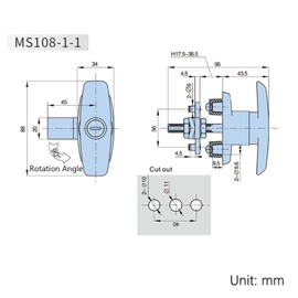 Copgge RV Trailer T-Handle Lock Rear Fixing T Handle Lock Shed Door Lock Camper Toolbox Cam Hand Turn Latch Truck Topper Locking Handles for Caravans, Marine, Boat, Garage Door, Canopy, Motorhome