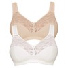 Susa Women's No-Wire Bra (Pack of 2) - Champagne skin,