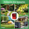 ChunHee Solar Animal Detterent Outdoor,Motion Activated Deer Deterrent,Support Recording&±Volume,Deter Deer,