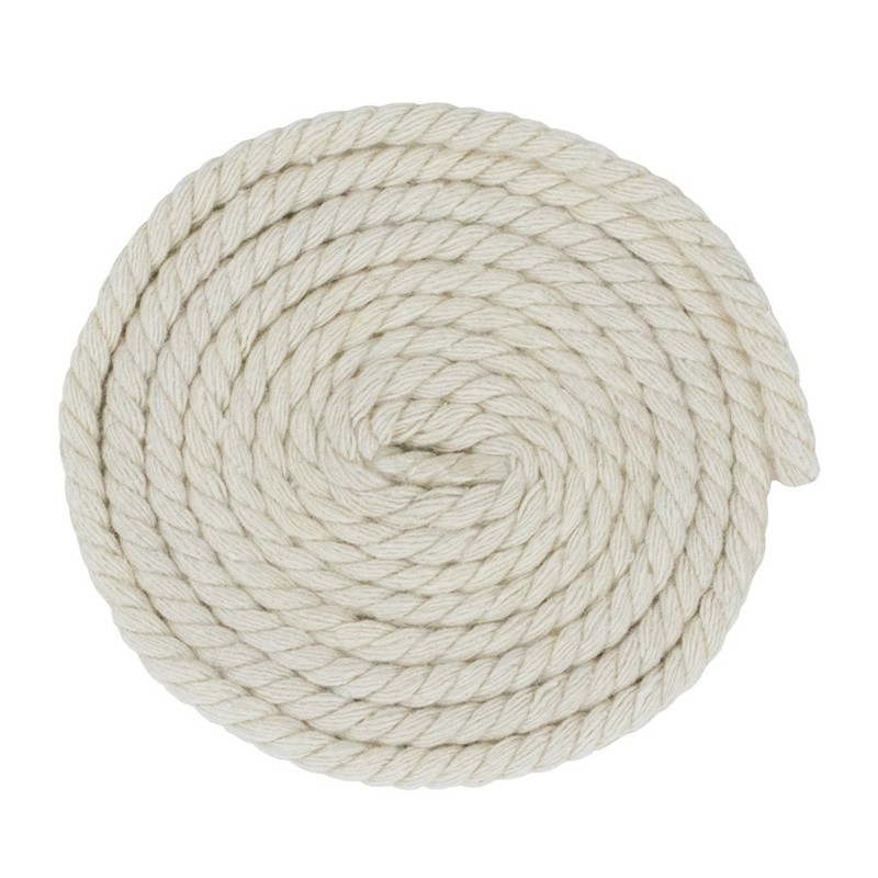 Super Soft 3 Strand Twisted Cotton Rope (Off White, 1/4