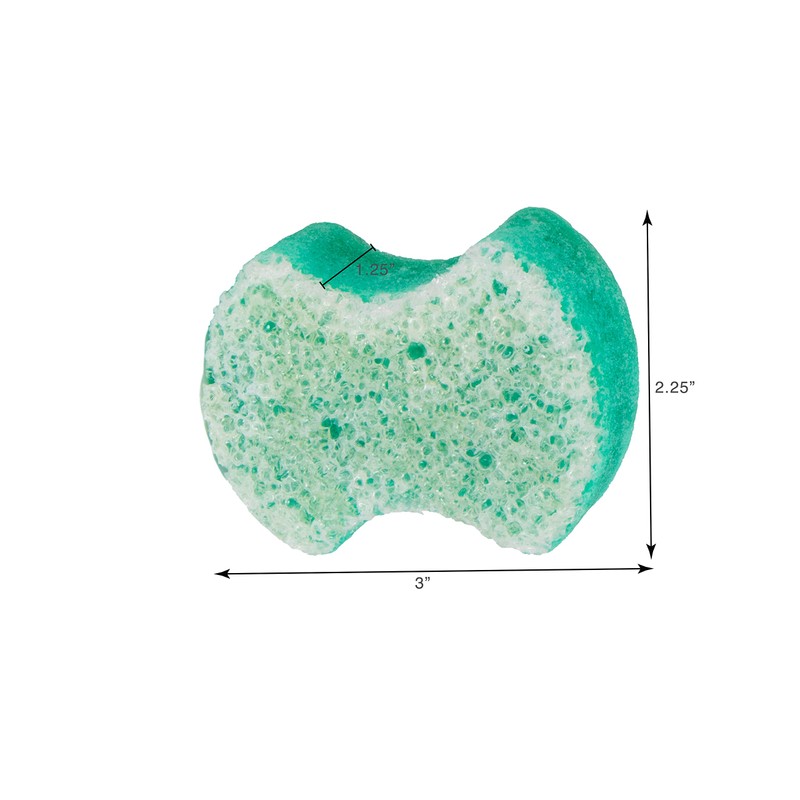 Spongables Pedi Scrub Foot Exfoliating 20+ Wash Sponge, Peppermint and