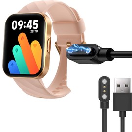 Compatible for Parsonver 1.91" HD Smart Watch Charger, Blueshaweu 2 Pin Magnetic USB Replacement Charging Compatible with Parsonver FIFIX1 Smartwatch 1.91 inch-FF1 (Black)