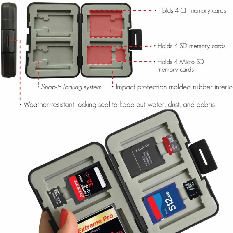 Bower Sky Capture Series SCS-MW4 Memory Card Case for CF,