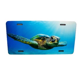 DIGIART INTERNATIONAL SEA TURTLE METAL CAR NOVELTY LICENSE PLATE AUTO TAG ANIMAL LOVE FRIEND