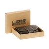 Ladies Wallet with outside zip LEAS, Genuine Leather, brown -