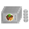 Miorkly Placemats and Coasters Sets of 4 Silver Grey Christmas