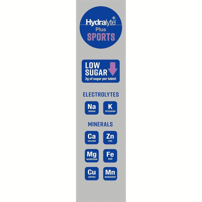 Hydralyte Plus Sport Effervescent Berry 20 Tablet