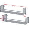 SimpleHouseware Wall Mounted Spice Rack, Silver, Set of 2