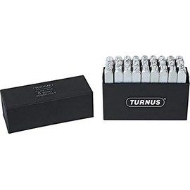 Turnus 331-004 Schlagbuchstabensatz Schrifthöhe vernickelt 27-teilig, 4mm, 1 Stück