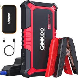 GOOLOO Jump Starter Battery Pack 1500A ‚Äî2000A Water-Resistant Multi-Function Power Boost for Up to 8.0L Gas or 6.0L Diesel Engines.:_BLACK