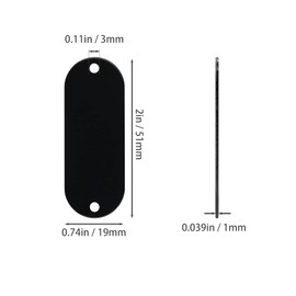 StayMax Aluminum Engraving Blanks Tags Stamping Blanks Tags with 2 Holes 50 Pack (Black)