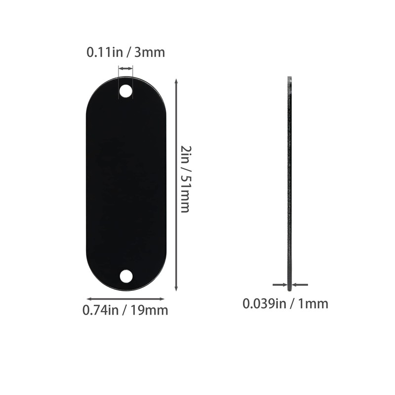 StayMax Aluminum Engraving Blanks Tags Stamping Blanks Tags with 2