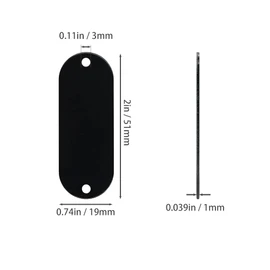 StayMax Aluminum Engraving Blanks Tags Stamping Blanks Tags with 2 Holes 50 Pack (Black)