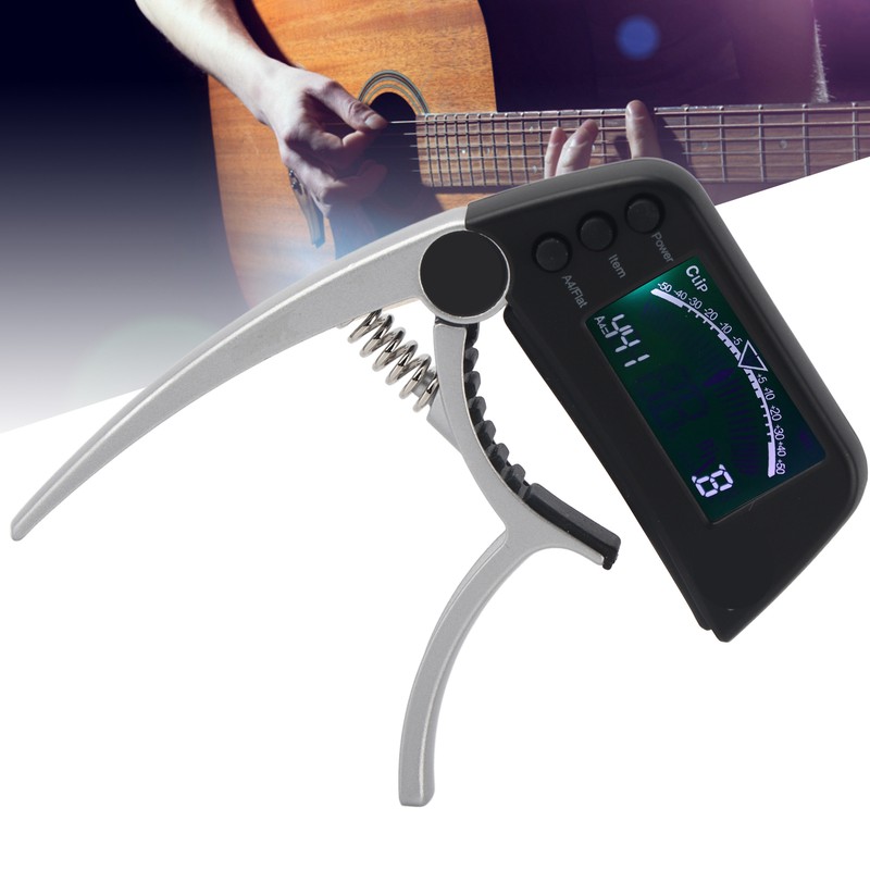 Guitar Capo Tuner Zinc Alloy ABS 2 in 1 Clip