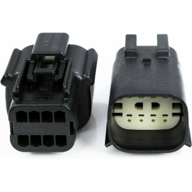 8-PIN MX150 Black Sealed 22.0A Male n Female Harley Waterproof, Sealed Kit, MX150 w/CPA