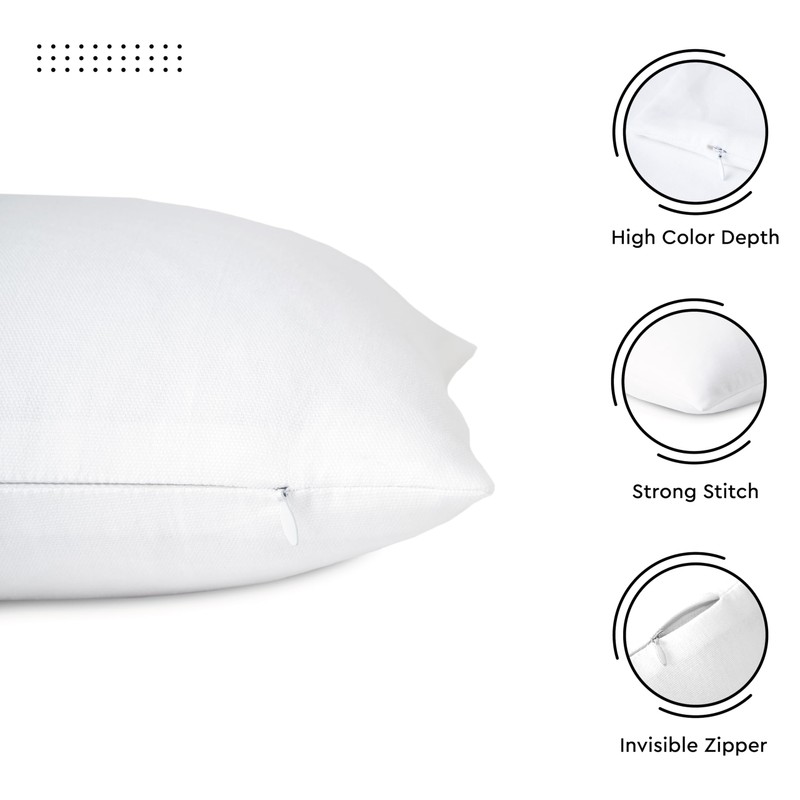 Encasa Cotton Throw Pillow Covers Set of 2 I 18x18