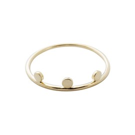 Honeycat Morse Code Tiny Dot Ring in Gold, Rose Gold, or Silver | Minimalist, Delicate Jewelry (Gold, 8)