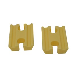 2 Pack Yellow Connectors for Wooden Train Tracks Compatible with Brio Bigjigs Aldi and others Female to Female
