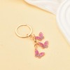 Butterfly Keychains for Women Pink Rhinestone Butterfly Keychain Car Purse