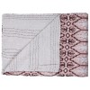 Homeroots 50" X 70" Pink and Brown Kantha Cotton Abstract