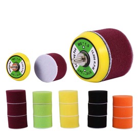 50 mm polierschwamm,Tbest Polierschwamm Kit,16 Stück 2" Schwamm Polierscheibe Flachpolierscheibe Polierpads Set für Auto Luftschleifer Autopolierer und Waxing