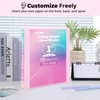 SKYDUE 3 Ring Binder 2 Pack, 1 Inch Clear View