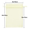 100pcs Beige Bolsas Lote De Bolsa Regalo De Organza 10*15cm