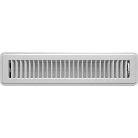 Hartford Ventilation Floor Register Vent for 2" x 14" Vent Openings (Item Dimensions 15.5" x 3 3/4") - Heavy Duty Steel for Walk On Use - Premium Finish - Easy Adjust Air Supply Lever (White)