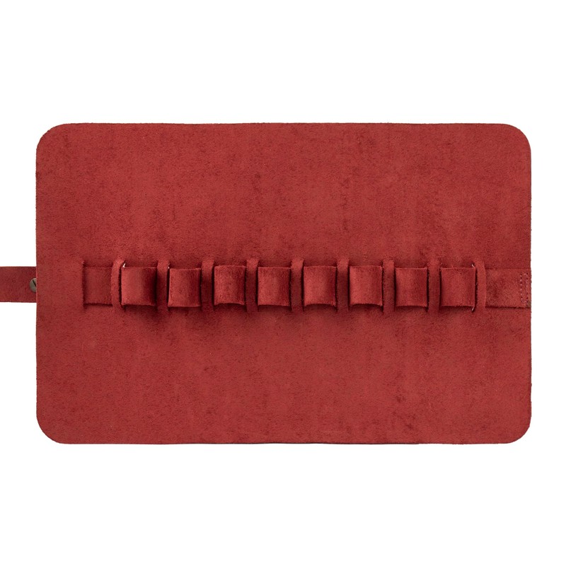 Londo Genuine Leather Pen and Pencil Roll Case (Red), OTTO395