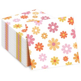 120 servilletas de papel con margaritas Groovy Daisy Boho - Servilletas de cena desechables de 3 capas con flores de margaritas decorativas para fiestas de bebé, cumpleaños, bodas, fiestas de temporada
