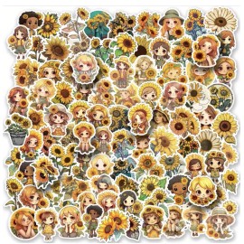 Unbranded 10pcs Beautiful Sunflower Stickers- Scrapbook, Journal, DIY Crafts & Card Making