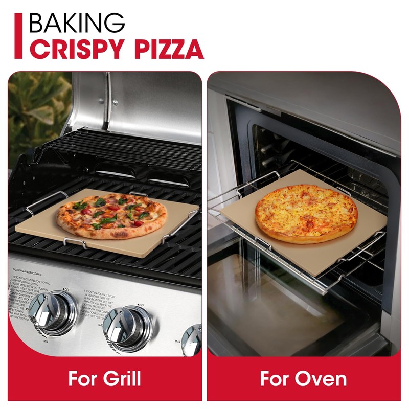 Unicook Pizza Stone for Oven and Grill, 16 x 14