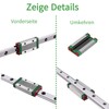 ONLISUM MGN9H 300 mm 2 Pieces Mini Linear Guide with