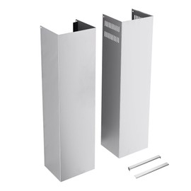 Wall Mount Range Hood Extension Retractable Adjustable Kitchen Fan Chimney Duct Stainless Steel Upper and Lower Cover