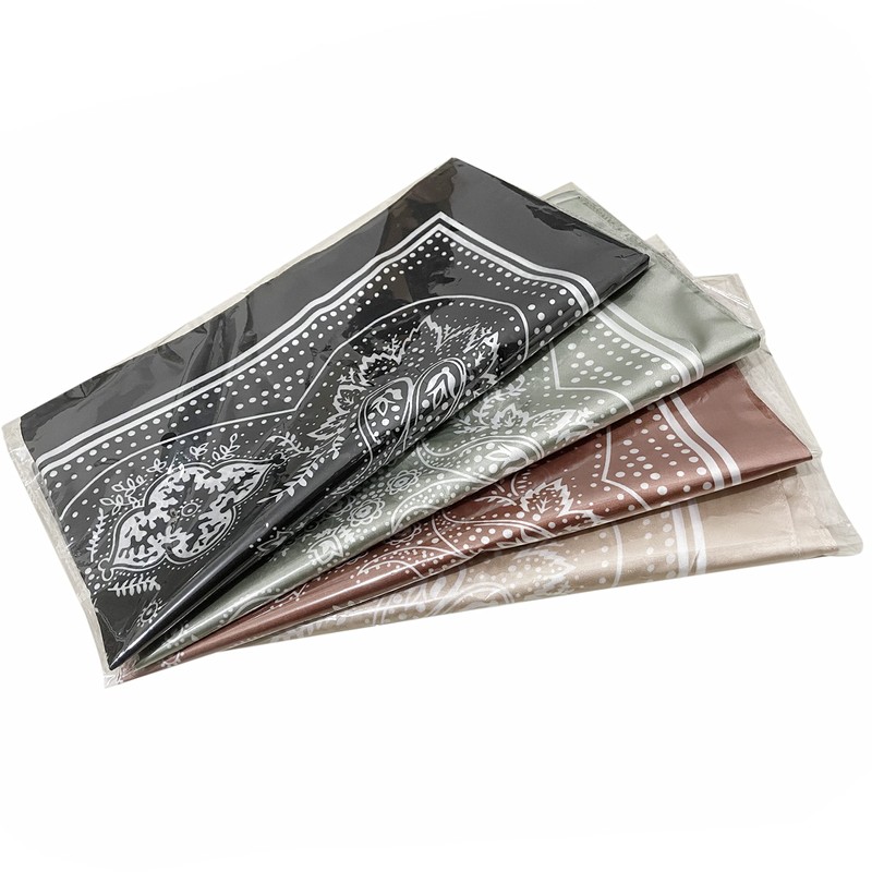 4pcs Silk Feeling Scarf Square Satin Head Scarf for Women