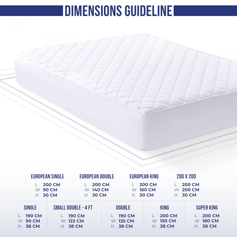 Utopia Bedding Quilted Mattress Protector, Breathable Mattress Topper, Mattress Pad