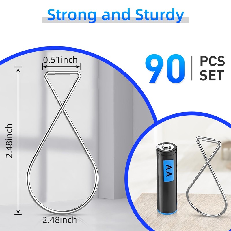 Ninoge 90 Pack Ceiling Hook Clips, Drop Ceiling Hooks, Grid