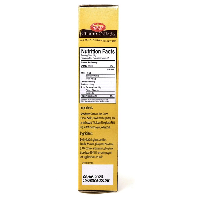 White King Champ-O-Rado Chocolate Rice Porridge Mix (3 Pack, Total