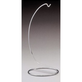 BANBERRY DESIGNS Silver Ornament Christmas Display Stand - Jewelry - Terrarium Displayer - Smooth Chrome Metal - 9 Inches High - Craft Accessory - Set of 6