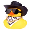 MuMyer Rubber Duck Car Accessory with Mini Cowboy Hat, Scarf,