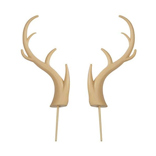 DecoPac 23460 ANTLERS CREATIONS Cake Topper for Birthdays and Parties, 1 SET, Tan