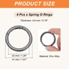 PATIKIL Spring O Rings, 4Pcs 1.6 Inch Metal Round Clips