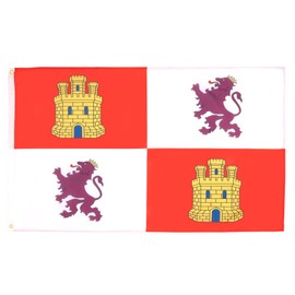 AZ FLAG Castile and Leon Flag 3' x 5' - Spanish region of Castilla y León flags 90 x 150 cm - Banner 3x5 ft