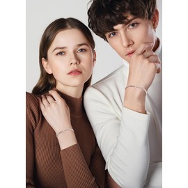 TOLOWOBK Initial Silver Bracelet for Men Women Christmas Gifts for Men Him Teens Cuban Link Chain Bracelet Mens Letter K Charm Bracelet, Birthday Gifts for Men Women Husband Boyfriend Dad Son Nephew