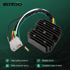 SCITOO 31400-300-035 Front,Left rectifier regulator 1972-1974 for Honda CB350F 1975-1977 for Honda CB400F Super Sport 1971-1973 for Honda CB500 1975-1977 for Honda CB550F Super Sport