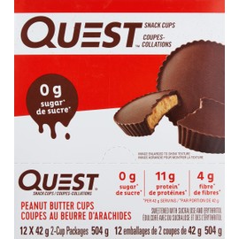 Quest Nutrition Peanut Butter Cups, High Protein, Low Carb, Low Sugar, Keto Friendly, 11g Protein, 1g Sugar, 12ct