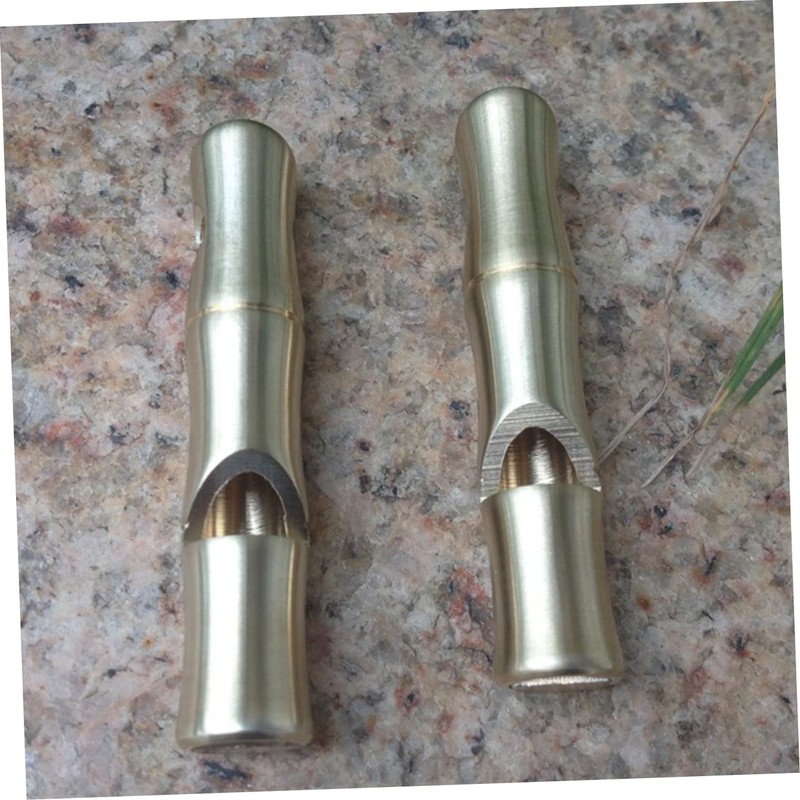 Kisangel 1pc High Decibel Brass Whistle Survival Whistle Emergency Whistle