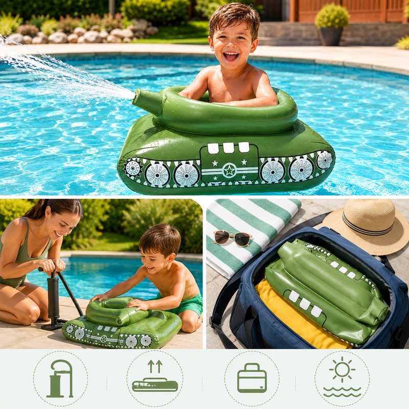 Inflatable Pool Water Sprayer Float for Summer Play – PVC