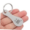 Parliky 5pcs Stainless Steel Shopping Cart Token Key Ring Shoe