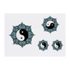 4 x 'Tranquil Yin Yang Mandala' Temporary Tattoos - Water